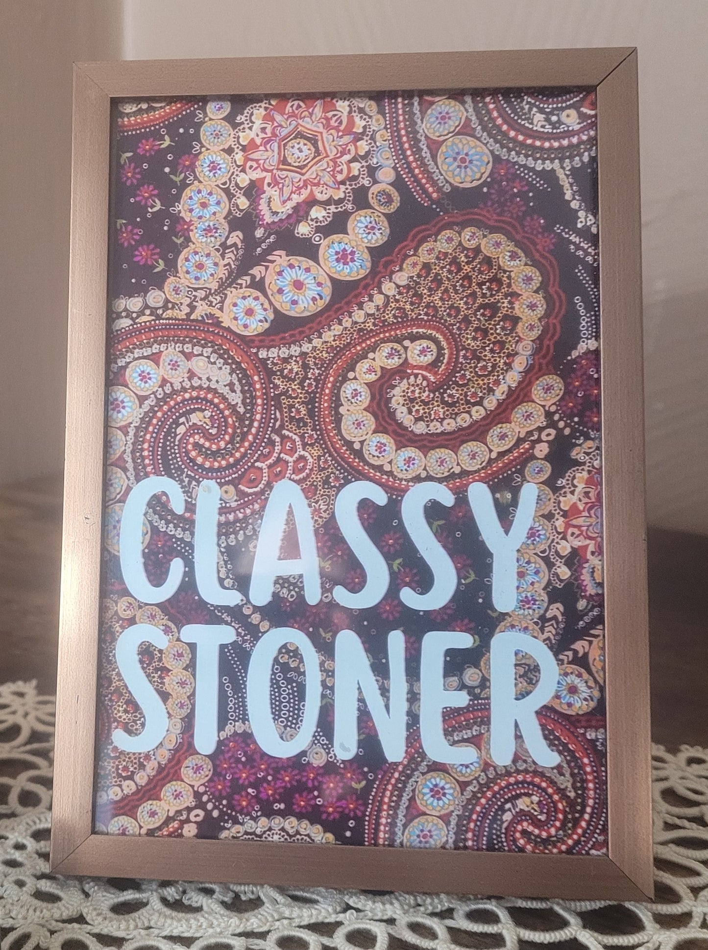 Classy Stoner 4 x 6 Paisley Desktop Frame